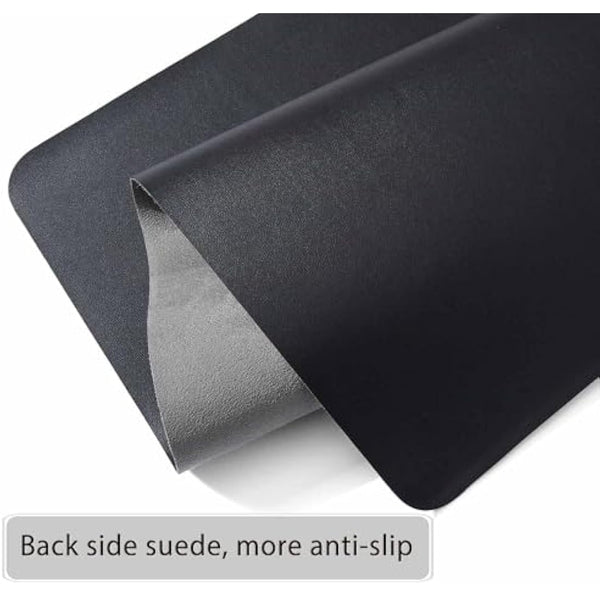DOBAOJIA Desk Pad Large, Desk Mat, Laptop Mat, Writing Pad, Desk Blotter, Extended Mouse Mat, Large Mouse Pad for Office/Home, PU Leather Waterproof +Suede Non-Slip 27.5" X 13.8" (Black)