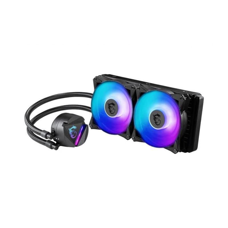 MSI MAG CORELIQUID 360R V2 AIO CPU Liquid Cooler - Rotatable ARGB Blockhead, Integrated Radiator Pump, Split-Flow Water Cooling, Evaporation-Proof Tubing, Easy to Install - AMD & Intel Compatible