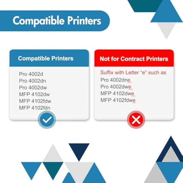 149A W1490A (With Chip) Toner Cartridge Compatible for HP 149A 149X W1490A W1490X Toner Pro 4002dn 4002d 4002dw 4002 MFP 4102fdw 4102dw 4102fdn 4102 Black, 2-Pack