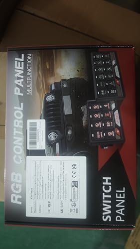 Chelhead RGB 6 Gang Switch Panel with APP Control, Universal Circuit Control Relay System, Multi-Function Bluetooth Remote Switch Panel, Compatible with Truck Boat SUV RV Trailer Marine ATV UTV