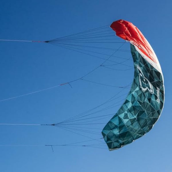 Skymonkey Windtrainer Parafoil Kite 4-String Stunt-Kite (incl. Training Bar) Ready 2 Fly (230 cm / 330 cm Wingspan)