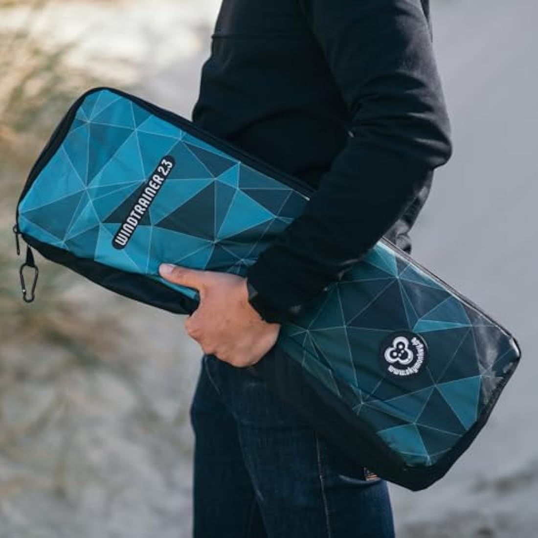 Skymonkey Windtrainer Parafoil Kite 4-String Stunt-Kite (incl. Training Bar) Ready 2 Fly (230 cm / 330 cm Wingspan)