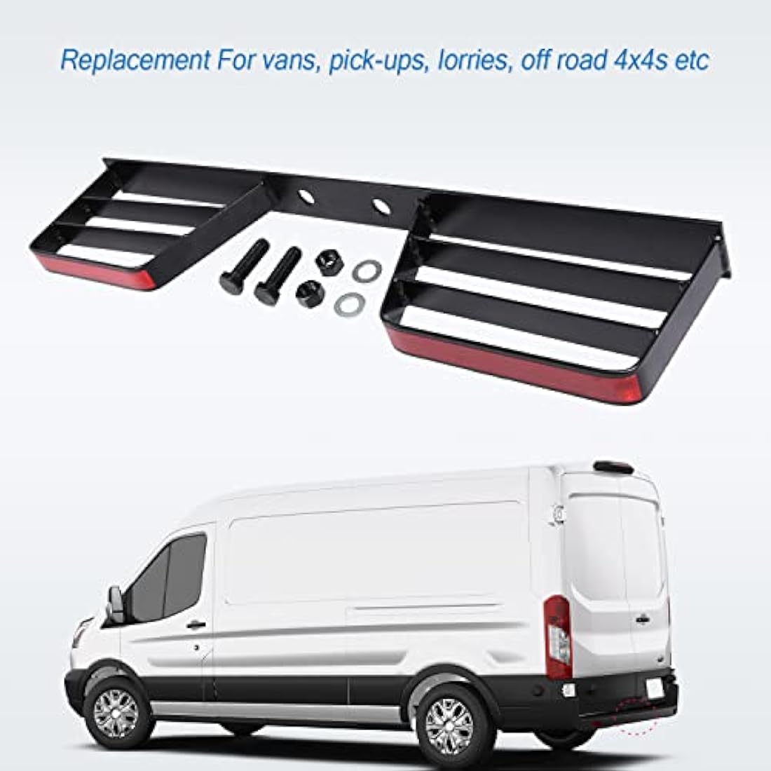Heavy duty towstep towbar mounted double rear step van 4x4 in Black,included bolts