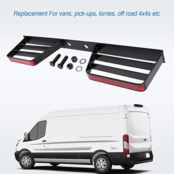Heavy duty towstep towbar mounted double rear step van 4x4 in Black,included bolts
