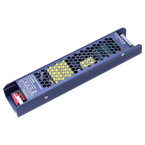 GOMING 24V 16.7A 400W LED Driver Slim Transformer AC 200-240V to DC 24V 16.7A Power Supply Constant Voltage IP20 Compact Extremely Thin Adapter for