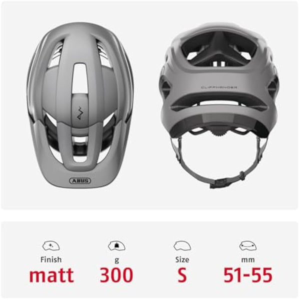 ABUS CliffHanger MTB helmet - bike helmet for demanding trails - with large ventilation openings & TriVider strap system - for men and women
