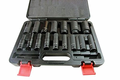 US PRO by Bergen 16pc 1/2'' Dr 6-Point European Deep Impact Socket Set B1340