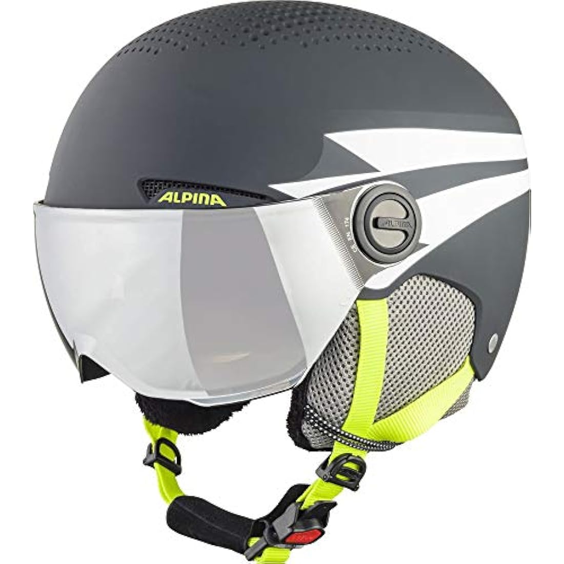 ALPINA ZUPO VISOR Q-LITE Helmet 2023 charcoal-neon matt