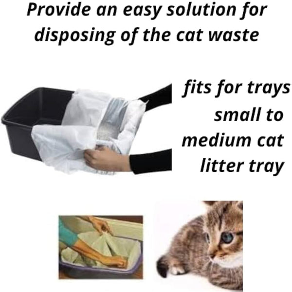 60 Cat Litter Tray Liners Scratch Resistant Bags For Cat Litter Box- Litter Tray Liner - Cat Litter Bags 70 x 40 cm large