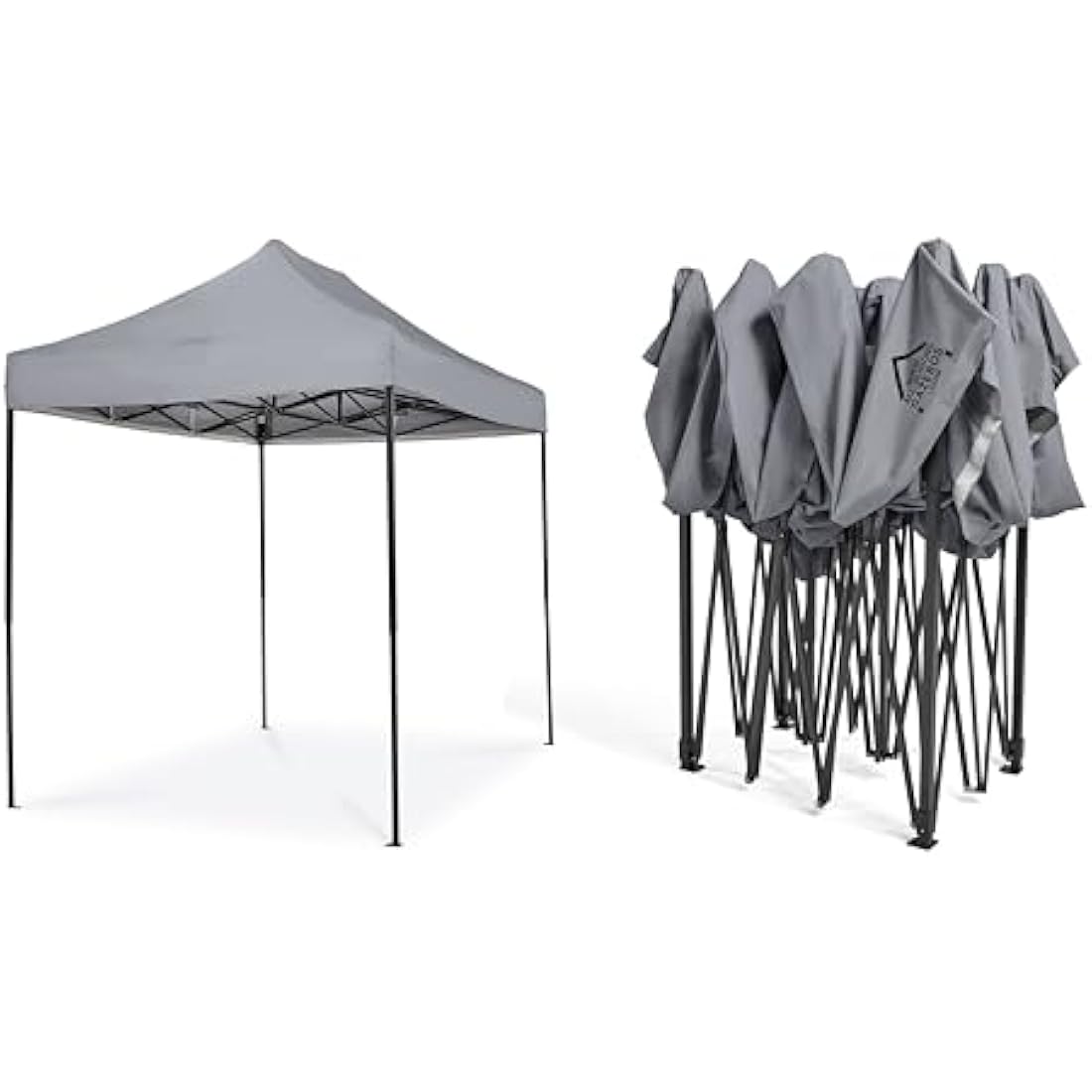 All Seasons Gazebos, 3x2m Heavy Duty Fully Waterproof, Premium Pop Up Gazebo + Carry Bag and Weights (Metallic Grey)