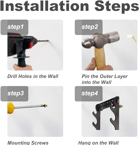 Dfdvye Katana Sword Holder - 5 Tier Samurai Sword Display Rack With Wall Mount for Wakizashi and Tanto