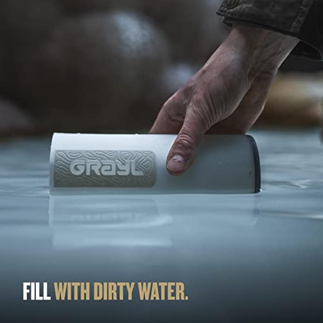 Grayl GeoPress Water Purifier Bottle - Peak White