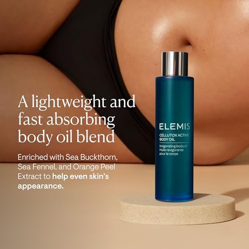 ELEMIS Body Oils 100ml – Frangipani Monoi, Japanese Camellia, Cellutox Active & De-Stress Massage Oils – Ultra-Hydrating, Nourishing & Relaxing Aromatherapy Oils for Skin Softening & Detox