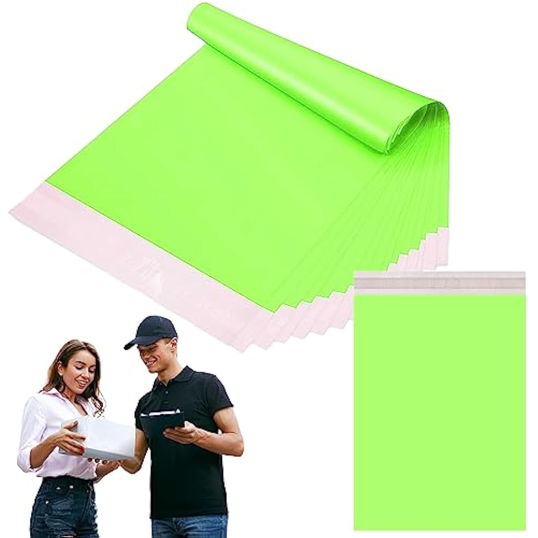 50pcs 25x35cm Green Vinted Postage Bags Mailing Bags for Clothes,Mailing Poly Postal Self Seal Bags,Parcel Shipping Bags Strong Packaging Bag Delivery Bags Plastic Envelopes for Posting Clothes Parcel