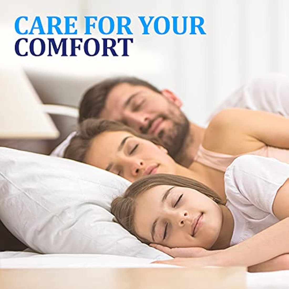 Eutony Quilted Zipped Pillow Protectors 2 Pack - Ultra Luxe, Soft & Breathable Microfiber, Hypoallergenic 50 x 75cm - White