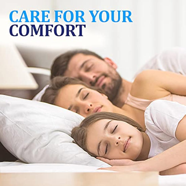 Eutony Quilted Zipped Pillow Protectors 2 Pack - Ultra Luxe, Soft & Breathable Microfiber, Hypoallergenic 50 x 75cm - White