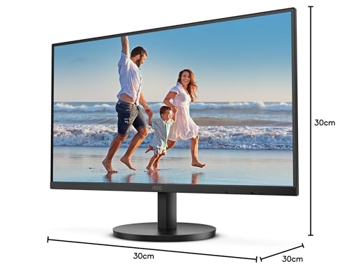 AOC 27B3CA2 - 27 Inch FHD Monitor, 100Hz, IPS, Speakers, USB-C Connectivity, FlickerFree, Adaptive Sync, LowBlue (1920 x 1080, 250 cd/m2, HDMI 1.4 / USB-C 65W Power delivery)