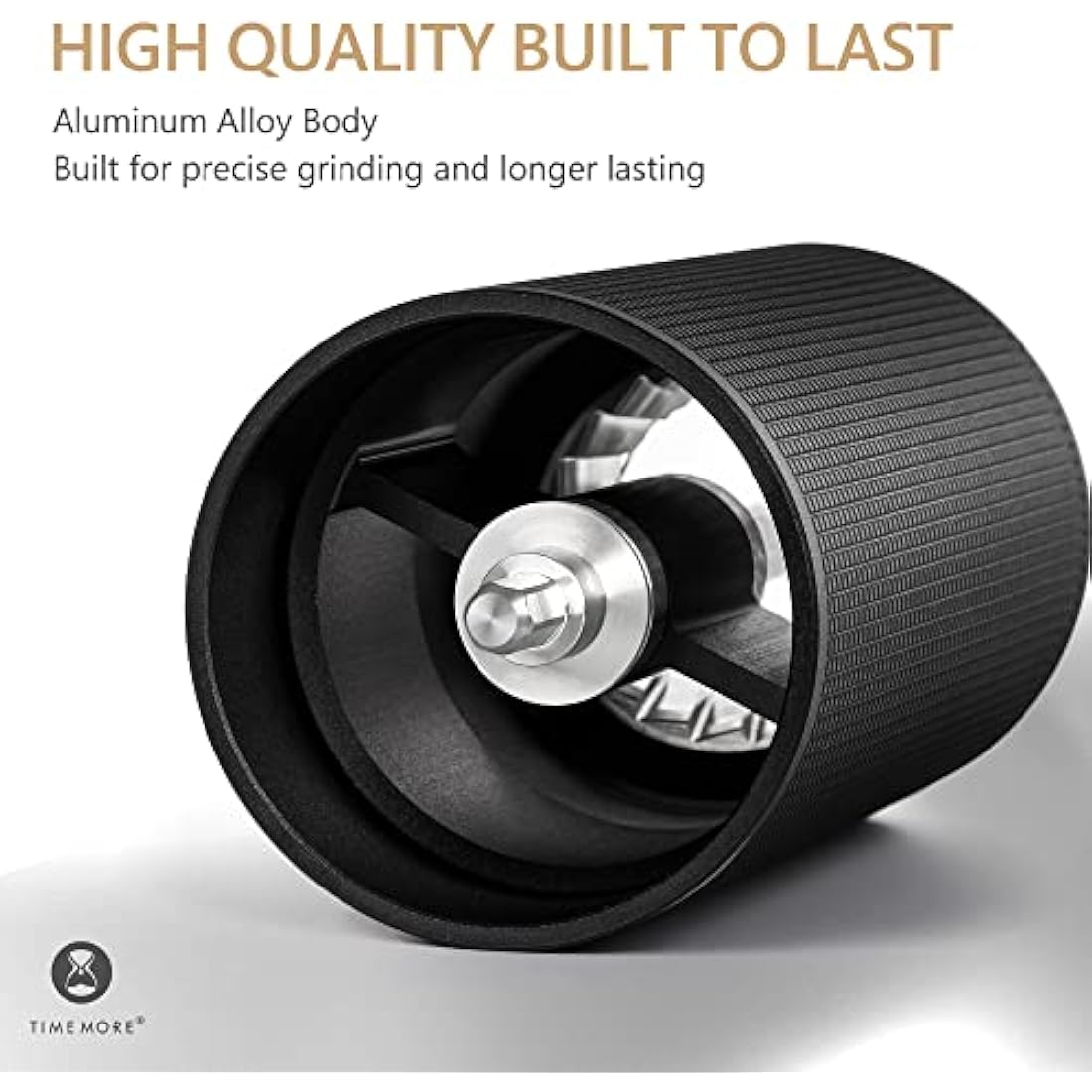 TIMEMORE Chestnut C3S PRO, Coffee Grinder Manual, Upgrade Integrated All-Metal Body, Hand Coffee Grinder with Folding Handle, for Espresso to French Press, Black