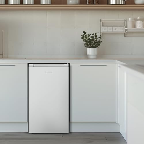 Fridgemaster MUR4545 Small Table Top 45cm Mini Fridge - 45 L - Mechanical Control with Adjustable Thermostat - Reversible Door - 39 dB Low noise - Broad Climate Design - White - E Rated