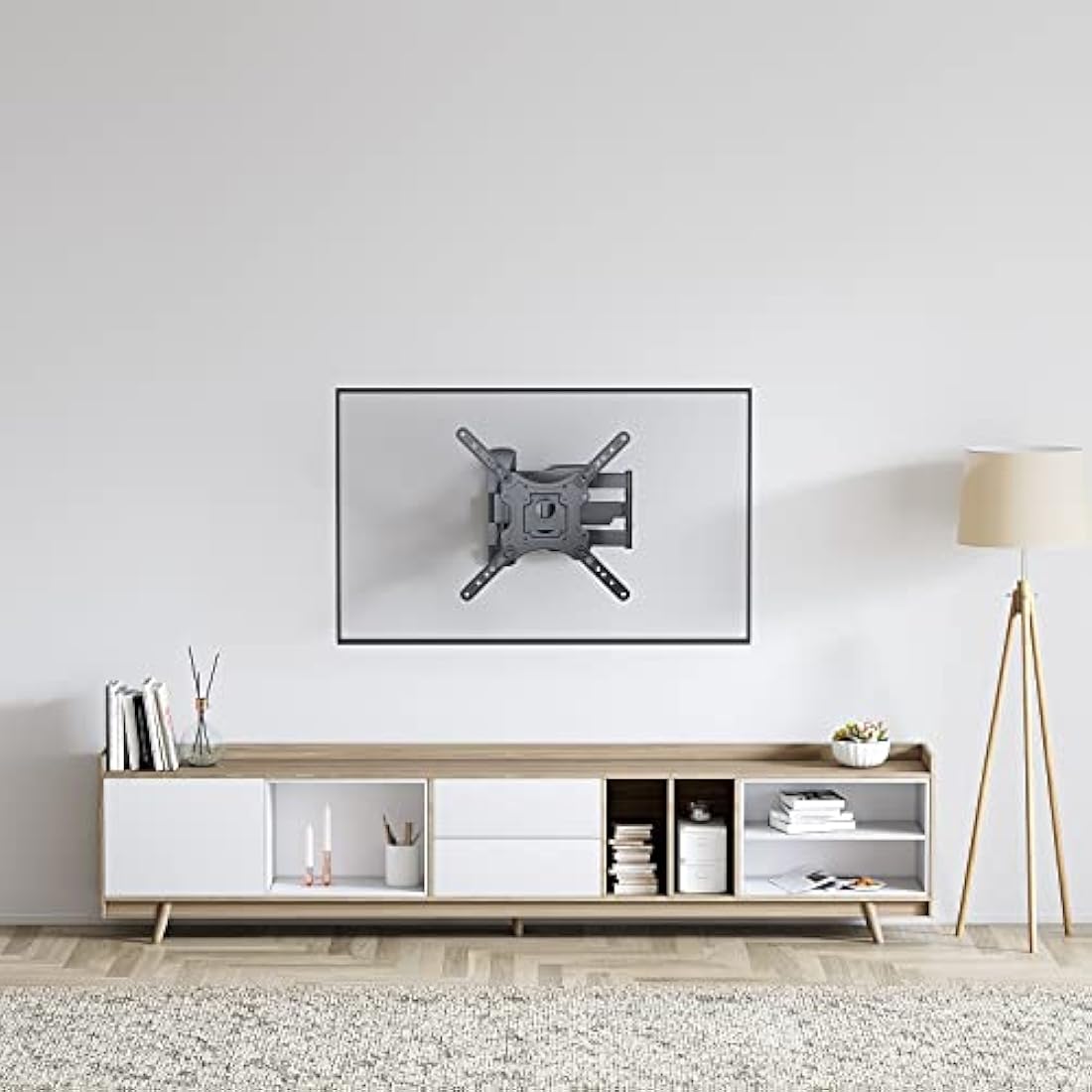 Intec brackets - Long 610mm Reach Ultra Slim Fitting Strong Cantilever Tilt and Swivel TV Wall Mount Bracket Fits 42” – 55” TV's with VESA Fittings of 300x300 and 400x400