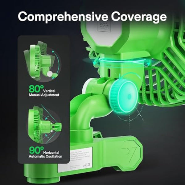 VIVOSUN Pack of 2 AeroWave E6 Grow Tent Fan 15 cm, EC Motor, Smart WiFi Control, US-Patented Clip Fan with Automatic Oscillation, Weatherproof according to IP-54 for Hydroponic Ventilation