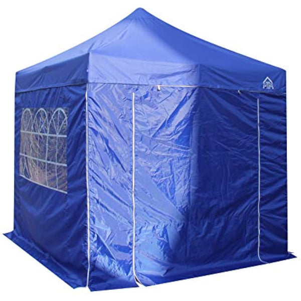 All Seasons Gazebos 2.5x2.5 Fully Waterproof Pop up Gazebo With 4 Zip up Sides and Accessories - Royal Blue