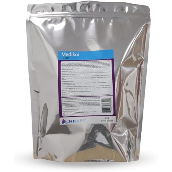 NT Labs Medikoi Health, Complete Feed For All Pond Fish, Ideal For Spring, Summer and Autumn Feeding, Contains Propolis, Maintains Immune System, Koi Fish Food (3 kg) (6 mm) (Standard)