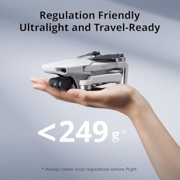 DJI Mini 4K, Drone with Camera 4K Professional, Under 249 g, 3-Axis Gimbal Stabilization, 10km Video Transmission, Auto Return, Wind Resistance, 31-Min Max Flight Time, Intelligent Flight