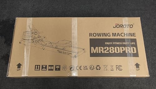 JOROTO Wood Rowing Machine for Home Gym,Oak Wood Foldable Rower Machine with Bluetooth, Adjustable Tablet Holder - 330LS Weight Capacity