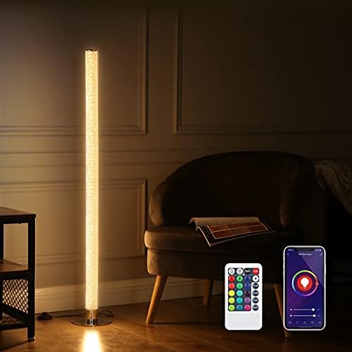 EDISHINE LED Floor Lamp, Dimmable Standing Lamp Work with Alexa Google Assistant, WiFi Smart RGB Color Changing Floor Lamps for Living Room, Bedroom, Office