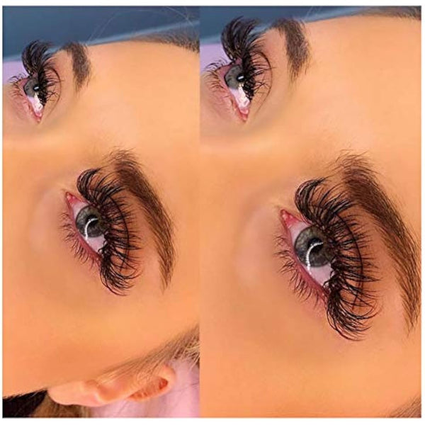 Fadlash Easy Fan Lashes D Curl 0.07 15mm Single Lashes Russian Lashes Natural Look Self Fanning Eye Lashes Automatic Blooming Russian Eyelashes Extensions(0.07-D-15)