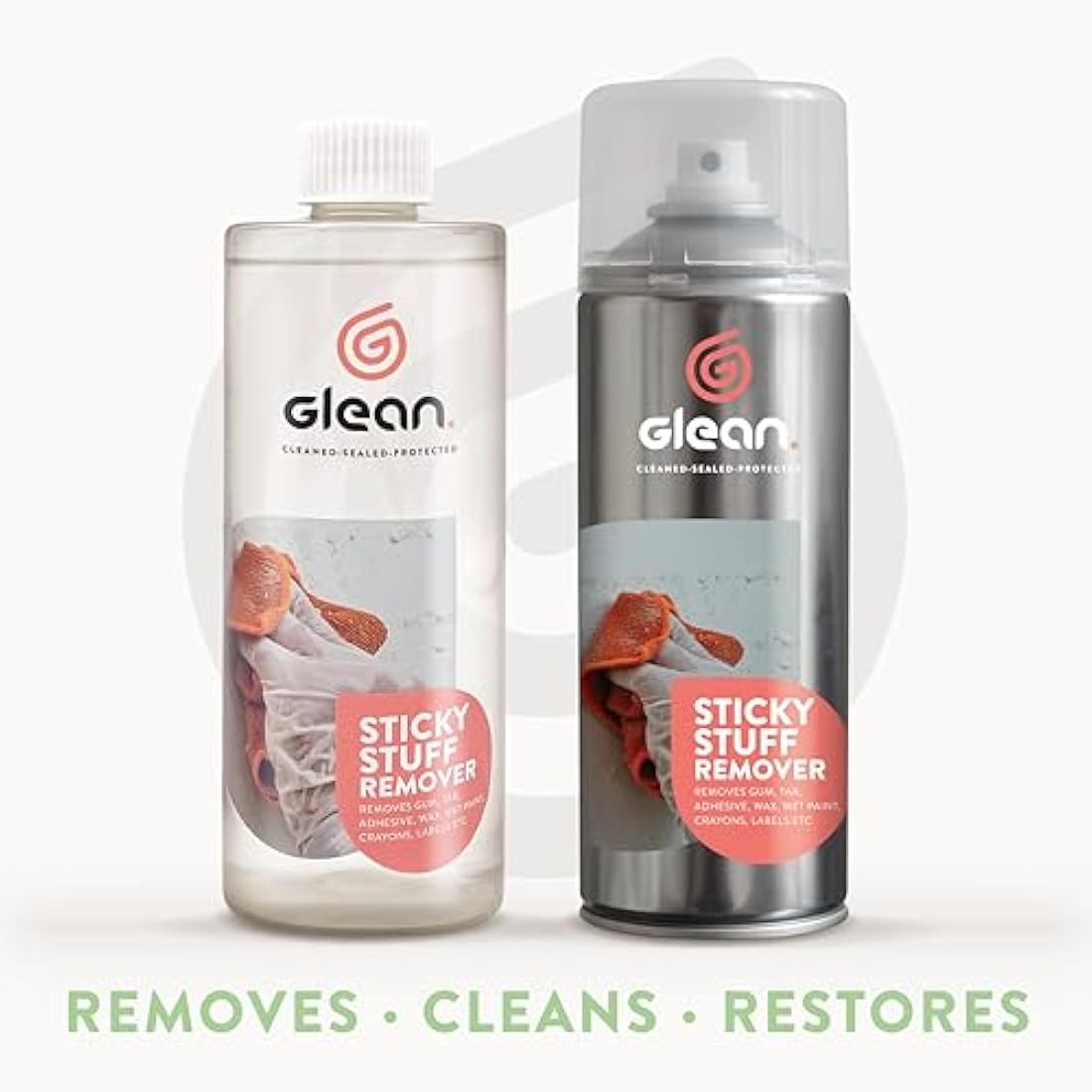 GLEAN Sticky Stuff Remover Gel Spray | 3x400ml | Goo Dissolver | Removes The Goo, Glue, Adhesive Remover, Labels, Chewing Gum | Multi-Surface: Wood, Glass, Metal, Tiles, Fabric, UPVC Cleaner