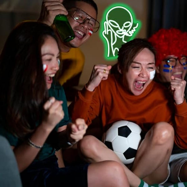 Alien Neon Sign, LED Neon Light for Wall Decoration, Party, Bar, Bedroom, Game Room, Christmas Decoration Neon Lights (Green)