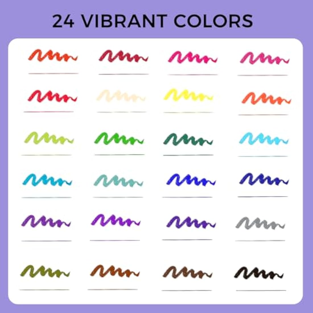 Artecho 24 Dual Tip Brush Pens，Colouring Pens brush pens for Adult，Colouring Books，Calligraphy，Drawing，Sketching, nylon tip for Artists，Beginners