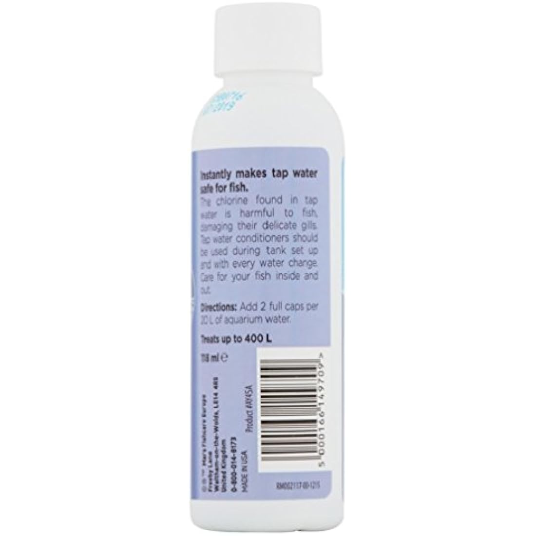 AQUARIAN TAP WATER SAFE, Aquarium Water Conditioner, 118 ml Bottle,White