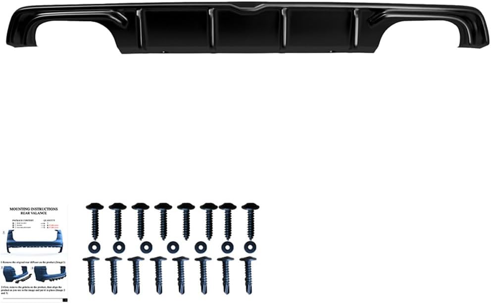 Oneway Rear Diffuser compatible with Audi S3 Sedan 8V 2013-2016 - Gloss black