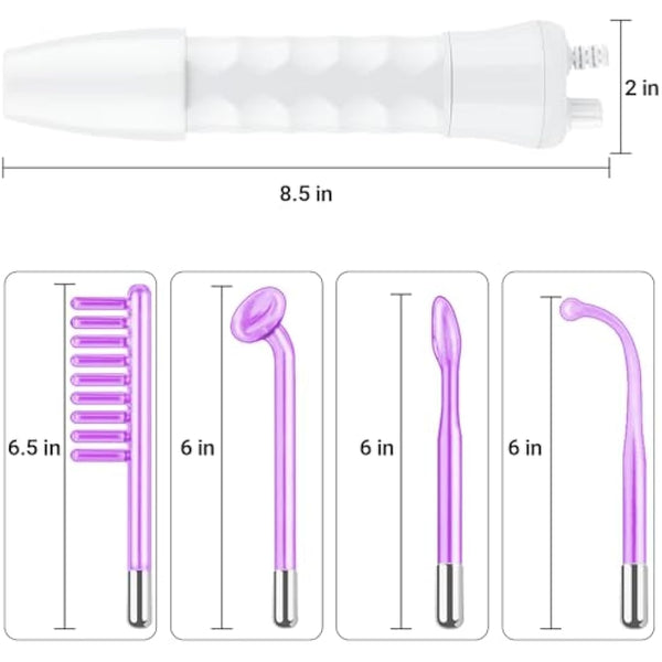 High Frequency Wand - UUPAS Portable Handheld High Frequency Facial Machine Skin Facial Wand with 4 Argon Tubes for Acne Firming Skin Rejuvenation Wrinkle Removal