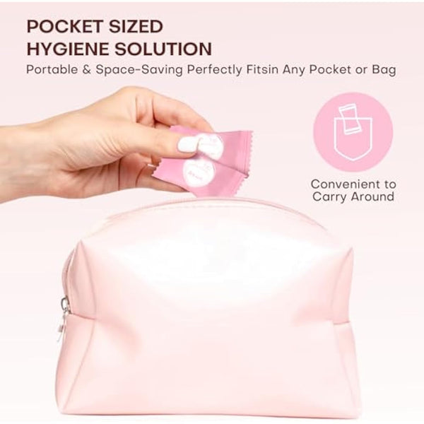 FCAEON Disposable Face Towel 23x19cm 300PACK Individually Wrapped Compressed Cleansing Travel Size Towel Cleansing Wipes Tablets Personal Care Coin Towelettes for Beauty & Personal Care (Pink)