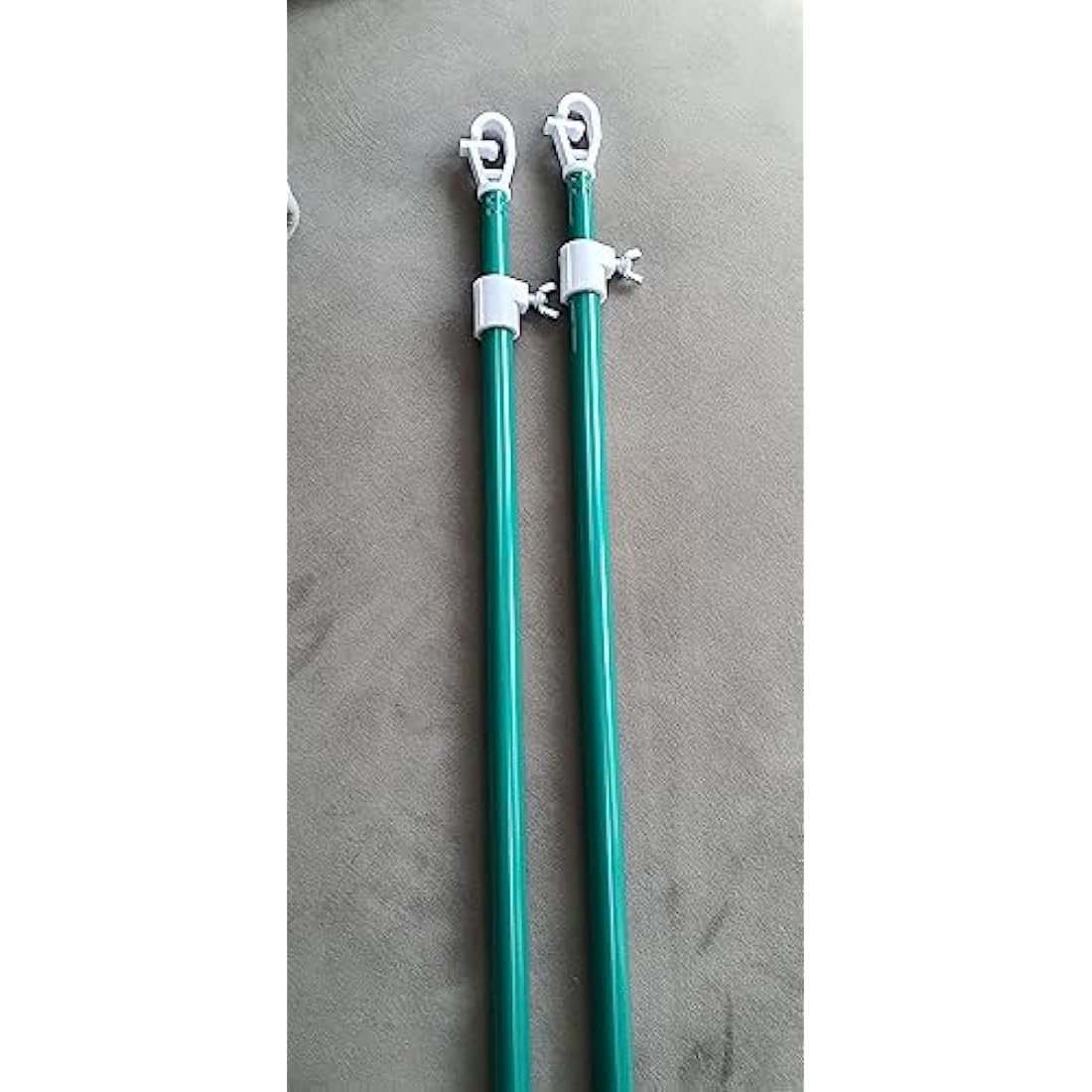 2pk of Prop Galvanised Metal Garden Washing Line Normal Outdoor Extendable Pole Cloths prop Laundry Support Extending Telescopic strong Airer