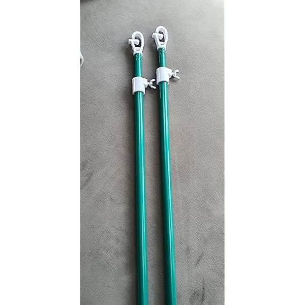 2pk of Prop Galvanised Metal Garden Washing Line Normal Outdoor Extendable Pole Cloths prop Laundry Support Extending Telescopic strong Airer