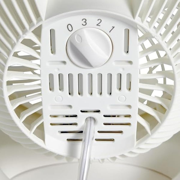 Amazon Basics Portable Desk Fan, 7 Inch Quiet Operation Cooling, 3 Speed Settings, 90° Variable Tilt, 15.49 x 27.3 x 27.69 cm, White