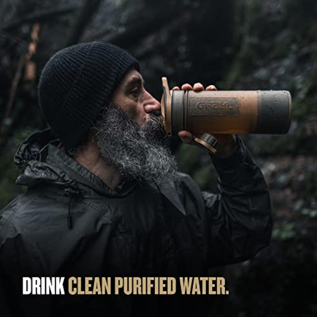Grayl GeoPress Water Purifier Bottle - Coyote Brown