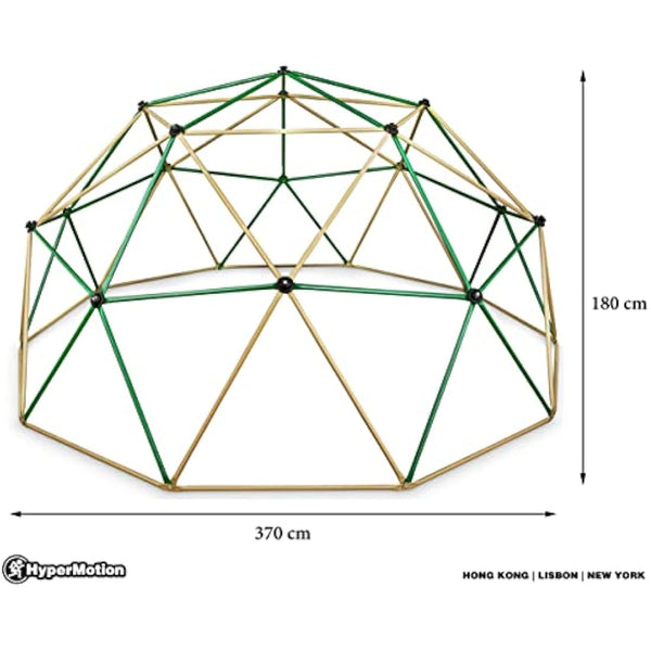 HyperMotion Climbing Dome - Outdoor Climbing Frame for Children with Monkey Bars, Kids Outdoor Play Equipment, 350KG Load, 3.7m (12ft) Diameter
