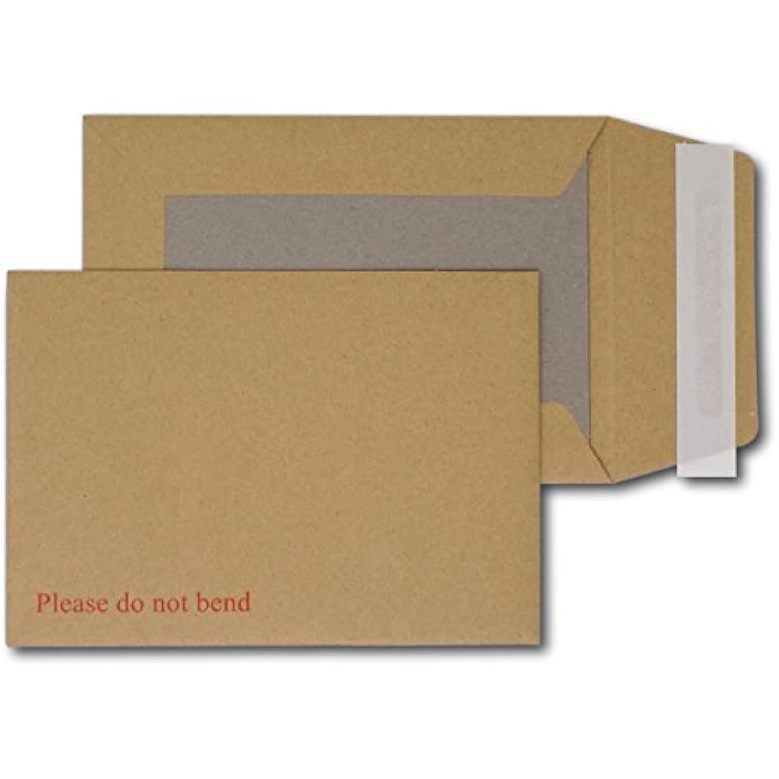 EPOSGEAR® A6 / C6 162mm x 114mm Brown/Manilla Strong Hard Card Board Backed Peel and Seal Printed Please Do Not Bend Envelopes (50)