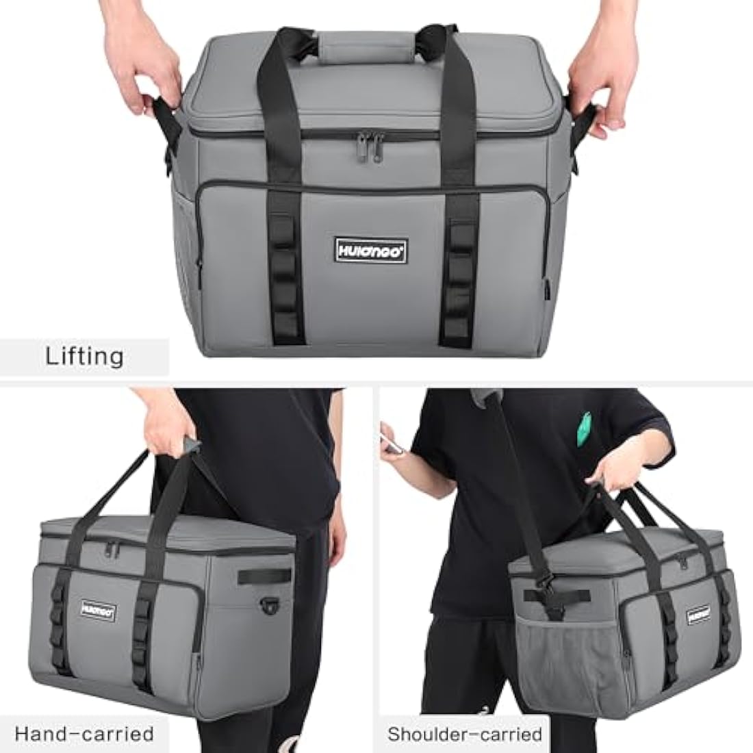 Hulongo Cool Bag 30L Insulated Cooler Bag Waterproof Picnic Thermal Bag For Camping, Travel, Grocery Shopping & Fishing