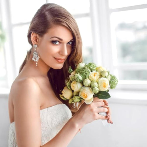 DOITOOL 2Pcs Foam Floral Handle Bouquet Holders Handle Bouquet Holder Bride Flower for Bridal Fresh Flowers Silk Flowers Wedding Supplies, Size S