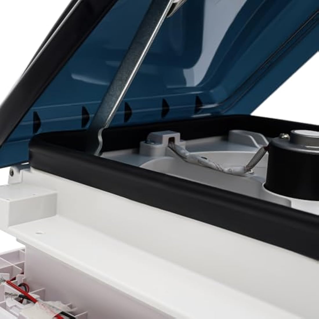 CLEADONG Roof Vent Fan, 12V 5W Universal RV Camper Van Motorhome Caravan Skylight with 4 LED and 6 Speed Gears, Manually Operated Roof Vent for RV Motorhome, White, Black