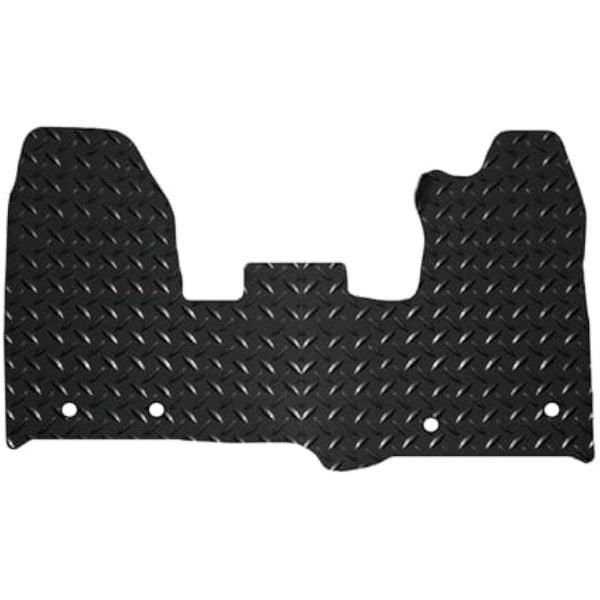 Lusso Floor Carpet Mats for Car | Tailored/Compatible to Fit Ford Transit Custom 2015 onwards | Heavy Duty 3mm Rubber Car Mats | 1-Piece Set (Black Edging)