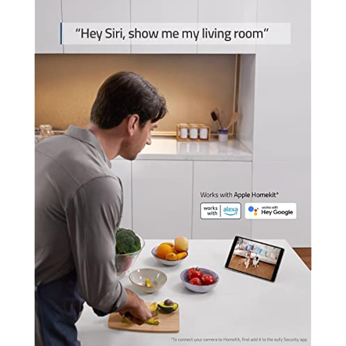 eufy security Solo IndoorCam C24, 2K Security Indoor Camera, Plug-in Camera with Wi-Fi, IP Camera, Human & Pet AI, Voice Assistant Compatibility, Night Vision, Two-Way Audio, HomeBase not Compatible