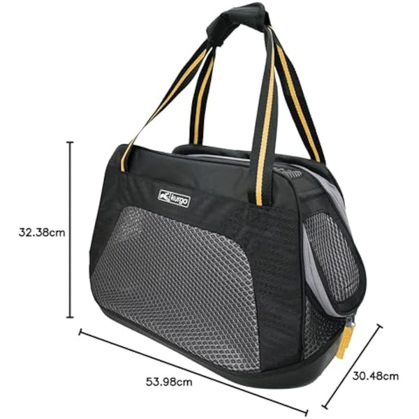 Kurgo Explorer Carrier, Carrier Bag for Small Dogs and Cats, Waterproof Bottom, Lightweight, Large-Black